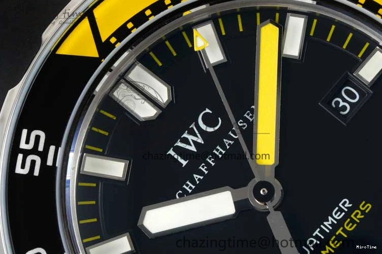 MIROTIME 0121 Bright Aquatimer Automatic SS RSF 1:1 Best Edition Black Yellow Dial on Black Rubber Strap A 7068